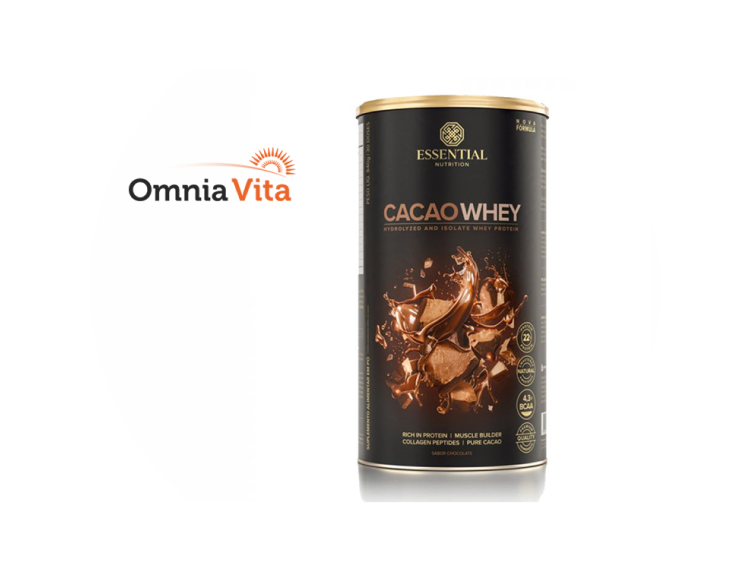 Cacao Whey 840g Essential Nutrition - R$ 299 + 200 pontos